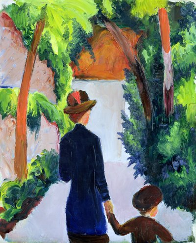 Madre e bambino nel parco, 1914 da August Macke